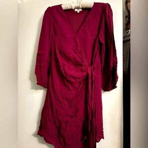 2/$10 Wrap Dress - Burgundy Color ENTRO